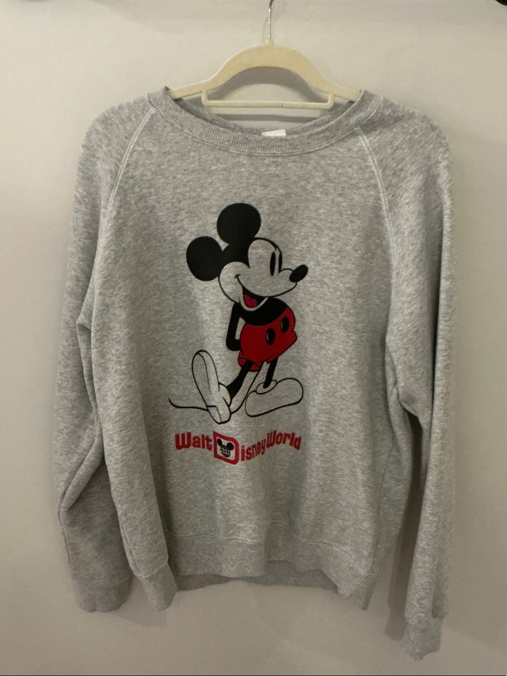 NWOT Walt Disney World Mickey Mouse Grey Sweatshirt